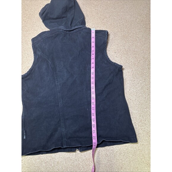 VTG Tripp NYC Vest Jacket Mens Large Black 100% Cotton Zipped Goth Emo M F3 - Picture 7 of 7